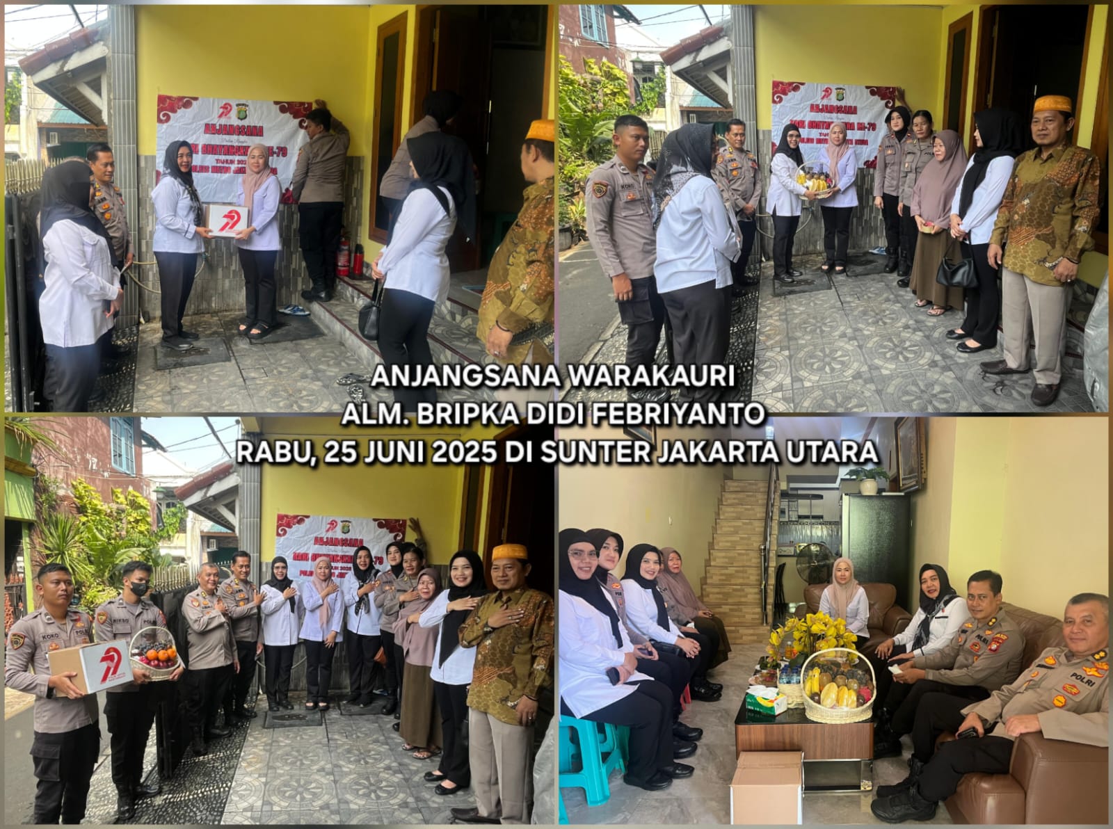 Anjangsana Polres Metro Jakarta Utara ke Kediaman Alm. Bripka Didi Febriyanto dalam Rangka Hari Bhayangkara ke-79