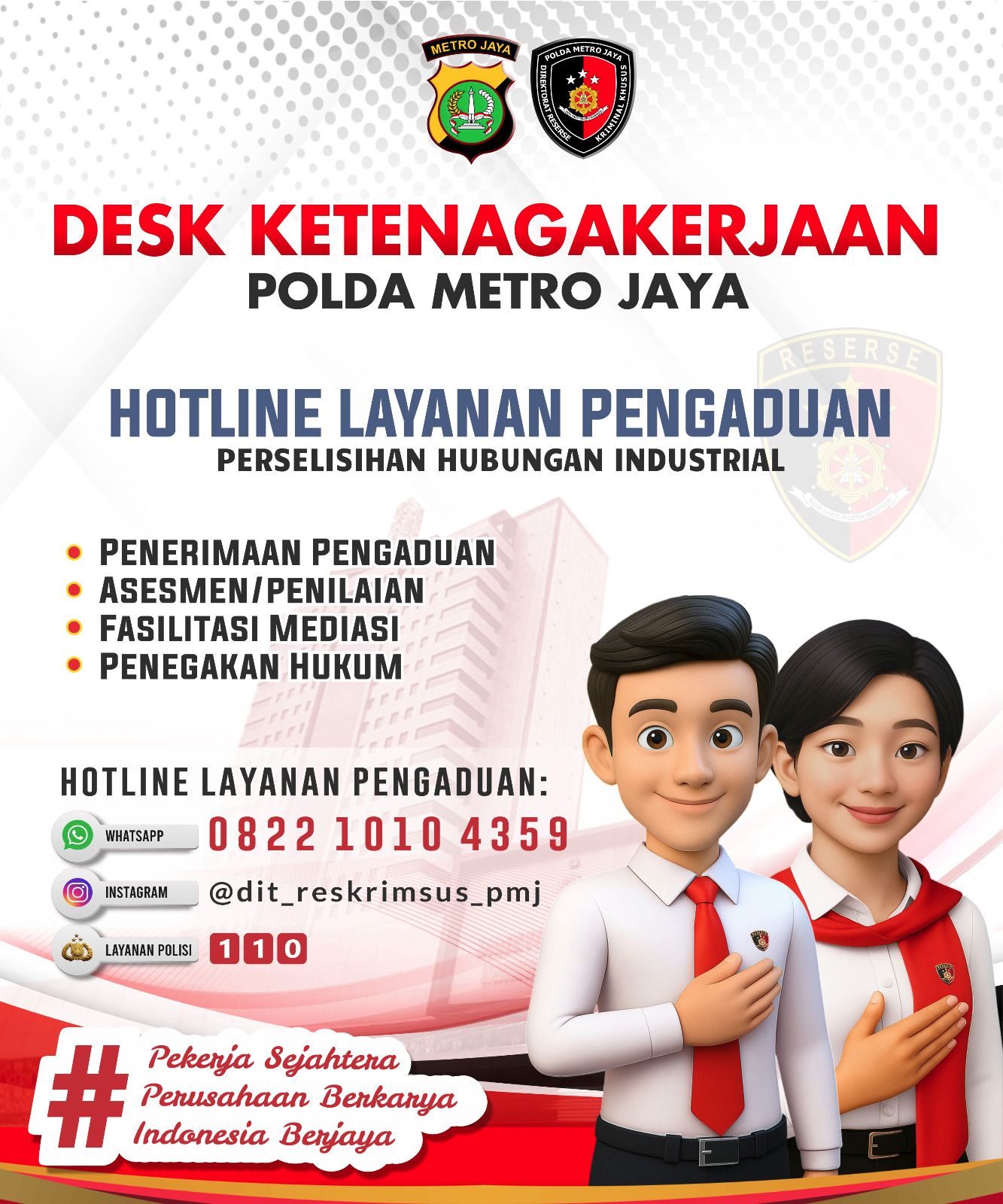 Ditreskrimsus PMJ Buka Layanan Pengaduan Ketenagakerjaan untuk Lindungi Hak Pekerja