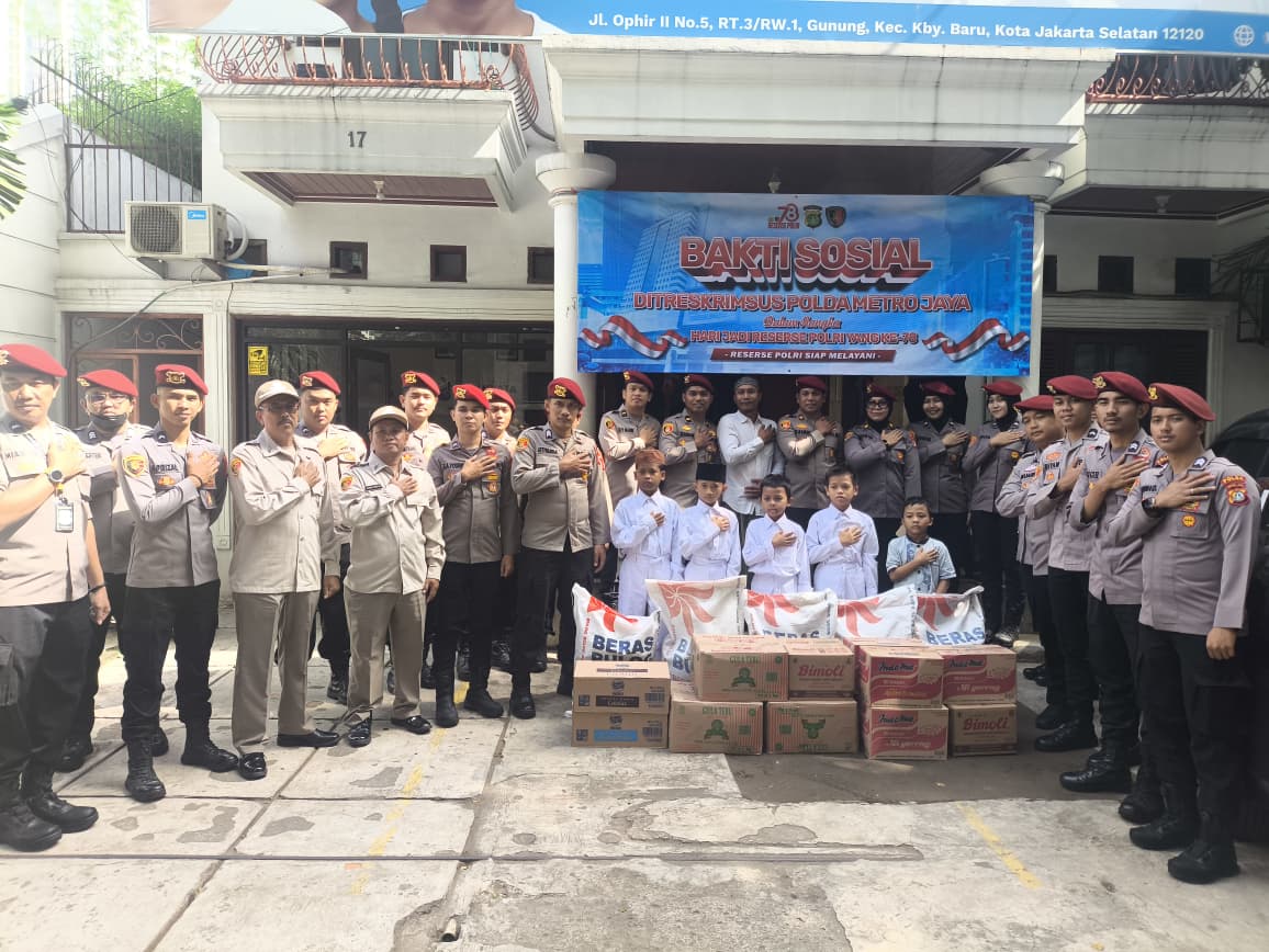 Ditreskrimsus Polda Metro Jaya Gelar Bakti Sosial dalam Rangka Hari Jadi Reserse ke-78